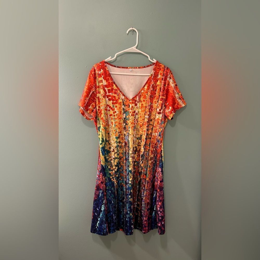 NWOT … Colorful “Geometric Print” Dress